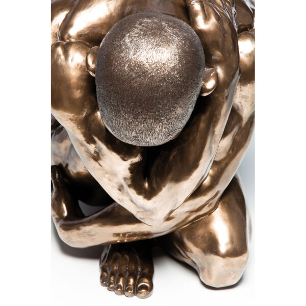 Deco Figurine Nude Man Hug Bronze 54cm - Image 2