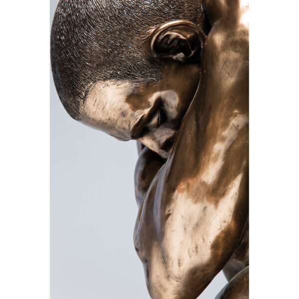 Deco Figurine Nude Man Hug Bronze 54cm - Image 4
