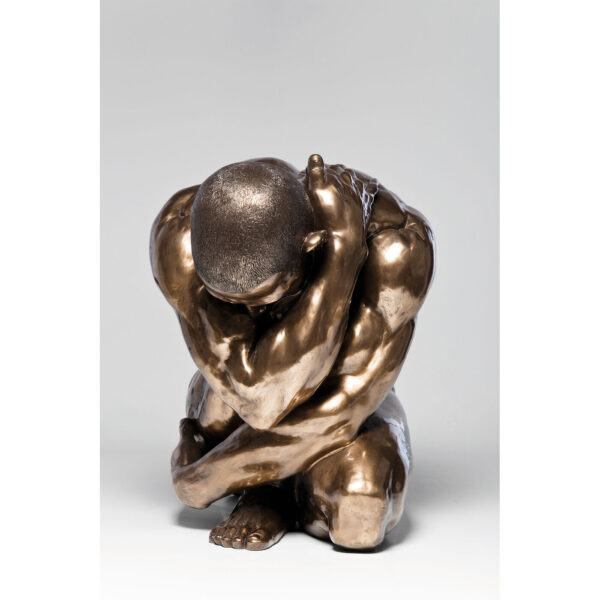 Deco Figurine Nude Man Hug Bronze 54cm - Image 5