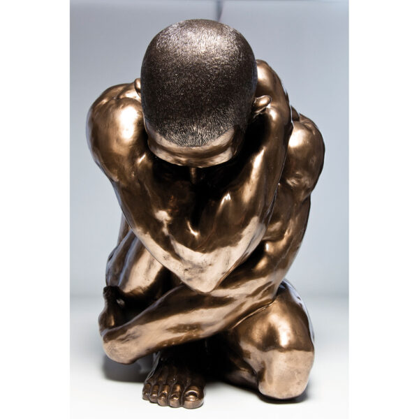 Deco Figurine Nude Man Hug Bronze 54cm - Image 6