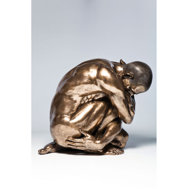 Deco Figurine Nude Man Hug Bronze 54cm - Image 7
