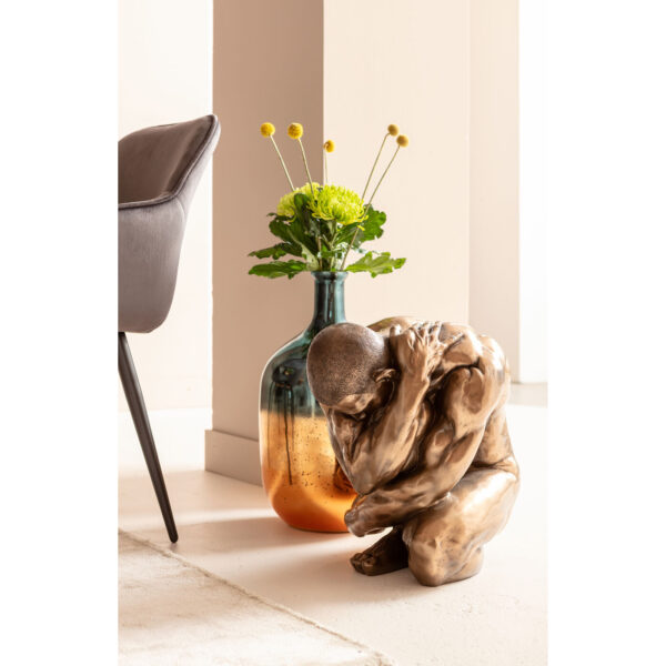 Deco Figurine Nude Man Hug Bronze 54cm - Image 10