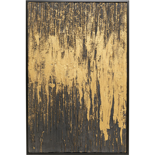Framed Picture Abstract Black 80x120cm