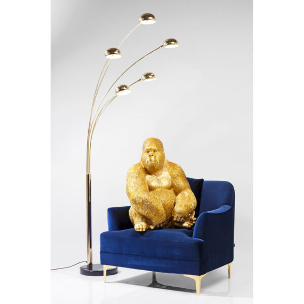 Deco  Figuine Monekey Gorilla Side XL Gold 76 - Image 9