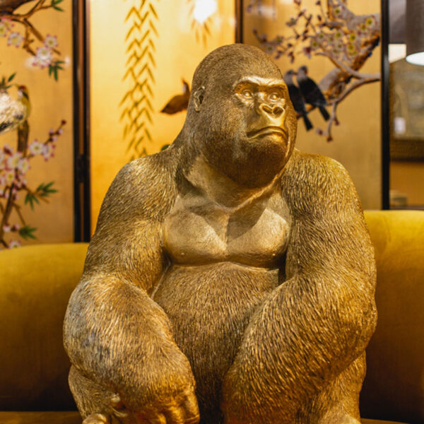 Deco  Figuine Monekey Gorilla Side XL Gold 76 - Image 11