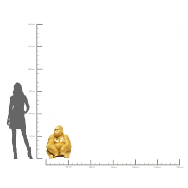 Deco  Figuine Monekey Gorilla Side XL Gold 76 - Image 12