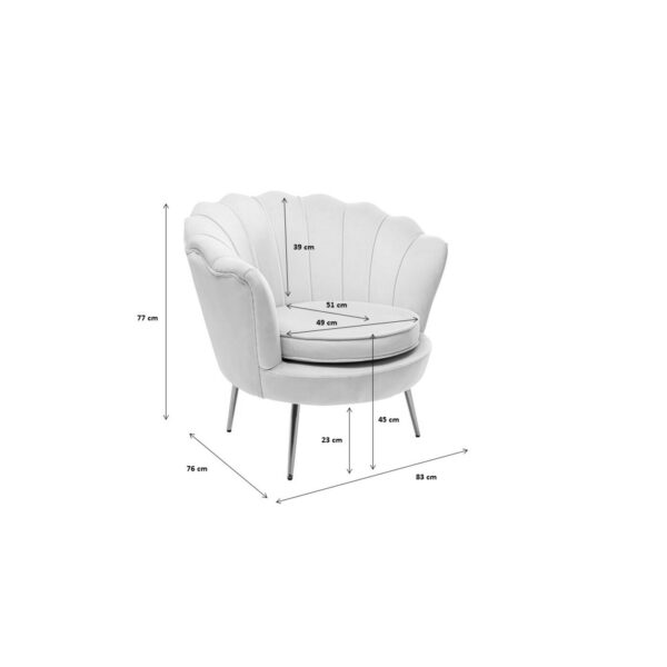 Armchair Water Lily Gold Beige - Image 10